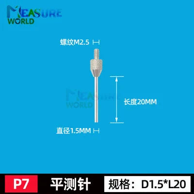 M2.5 Thread 1mm Needle Diameter Dial Test Indicator Contact Point D1 D2 10mm 20mm 30mm 40mm 50mm Length Measuring Gauging Tools
