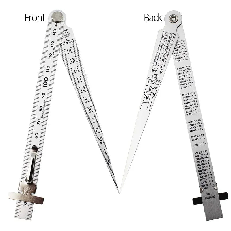 SHINWA Penguin Taper Gauge Hole Ruler Wedge Feeler Inner Diameter Gap Dimension Measuring Tool 62600-62620 1PCS