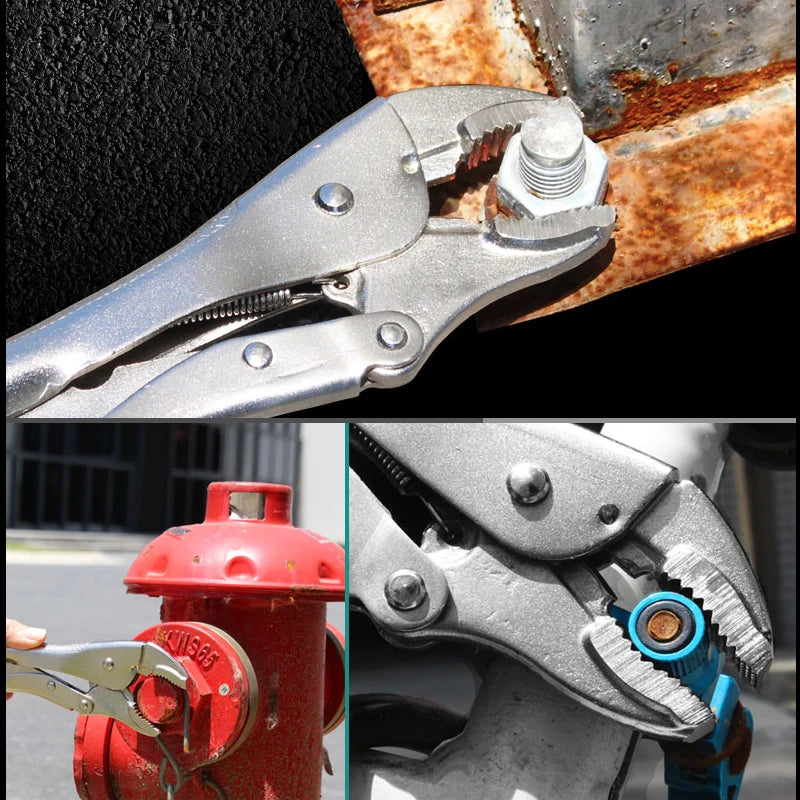 LAOA 5 /7 /10 inch Locking Pliers Round Nose Welding Tool Straight Jaw Lock Mole Plier Vice Grips Pliers Set