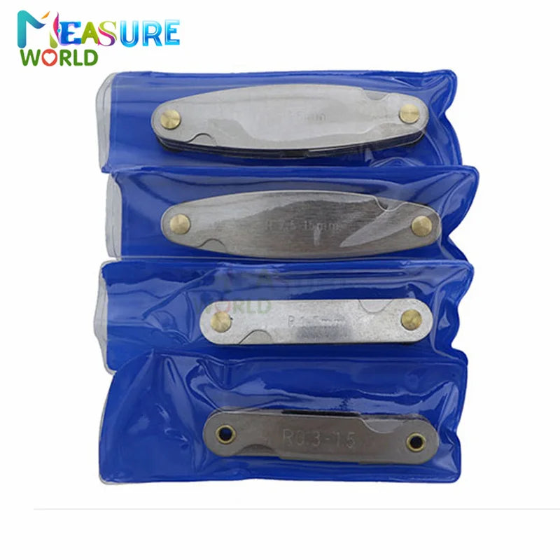 4 Pcs Radius Gauges Set Radius- Fillet-Gauge Concave Convex Arc Stainless R1-6.5 7.5-14 15.5-25 26-80 Concave Convex arc tools