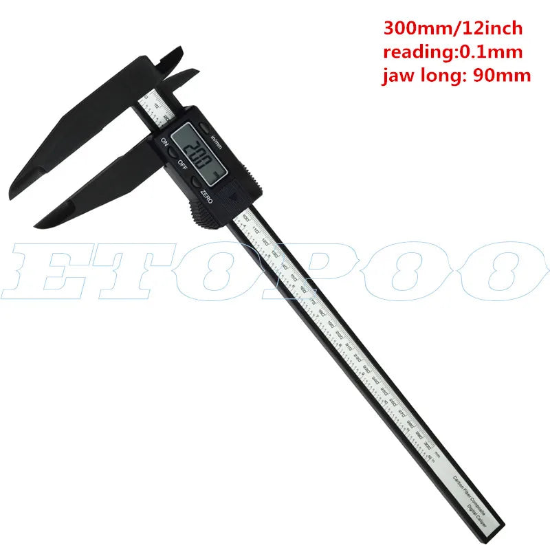 Industrial Level Stainless Steel Digital Caliper 0-100mm 0-150mm 200mm 300mm Electronic Carbon Fiber Caliper Micrometer Gauge
