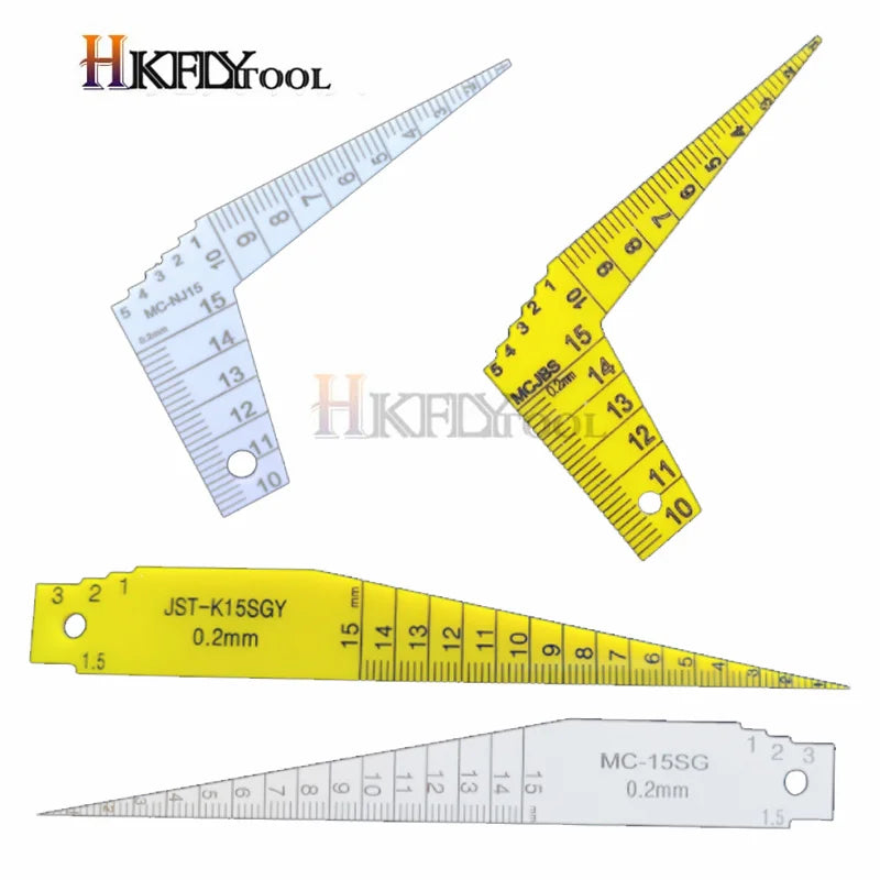 1pcs Japanese MCJBS  plastic feeler gauge 1-15mm Taper Welding Feeler Gauge Gage Gap Ruler Automobile industry Measuring Tools
