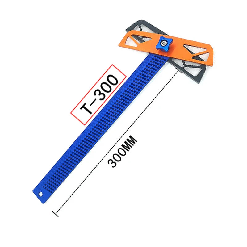 Woodworking Scribe 60-600mm T-type Ruler Scribing Ruler Aluminum Alloy Line Drawing Marking Gauge DIY Measuring Tools
