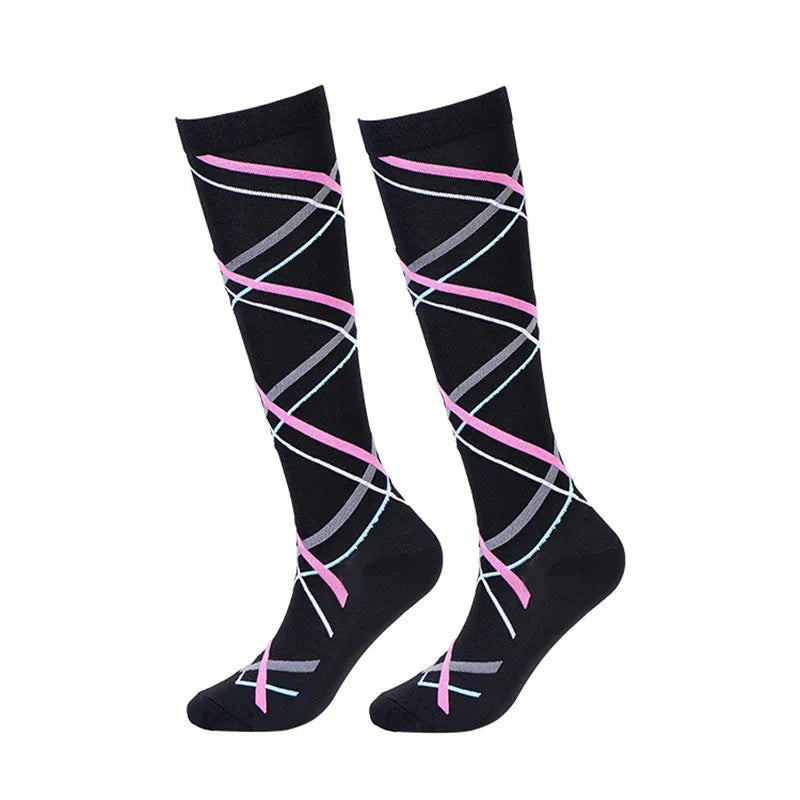 Compression Socks For Women & Men Circulation Compression Socks Knee High Best For Running,Medical,Nurse,Travel,Cycling,Diabetes