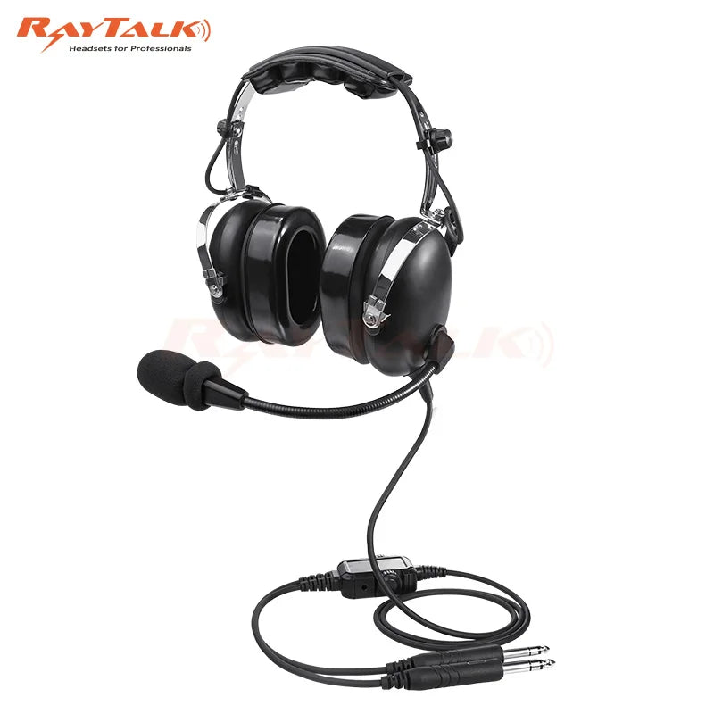 Aviation Headset for Pilots Include Headset Bag, Noise Cancelling Mic, GA Dual Plug, MP3 Stereo Support, Soft Ear Pad, Free ship