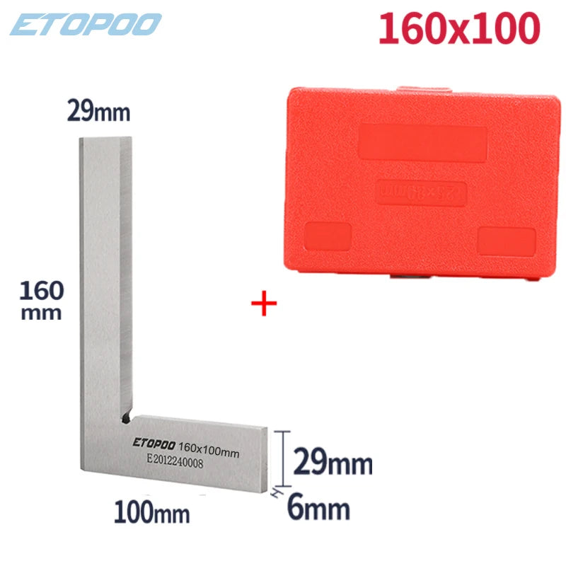 63x40 80x50 125x80mm  Precision Knife Edge Square Ruler 90 Degree Right Angle Ruler Engineer MeasuringTool