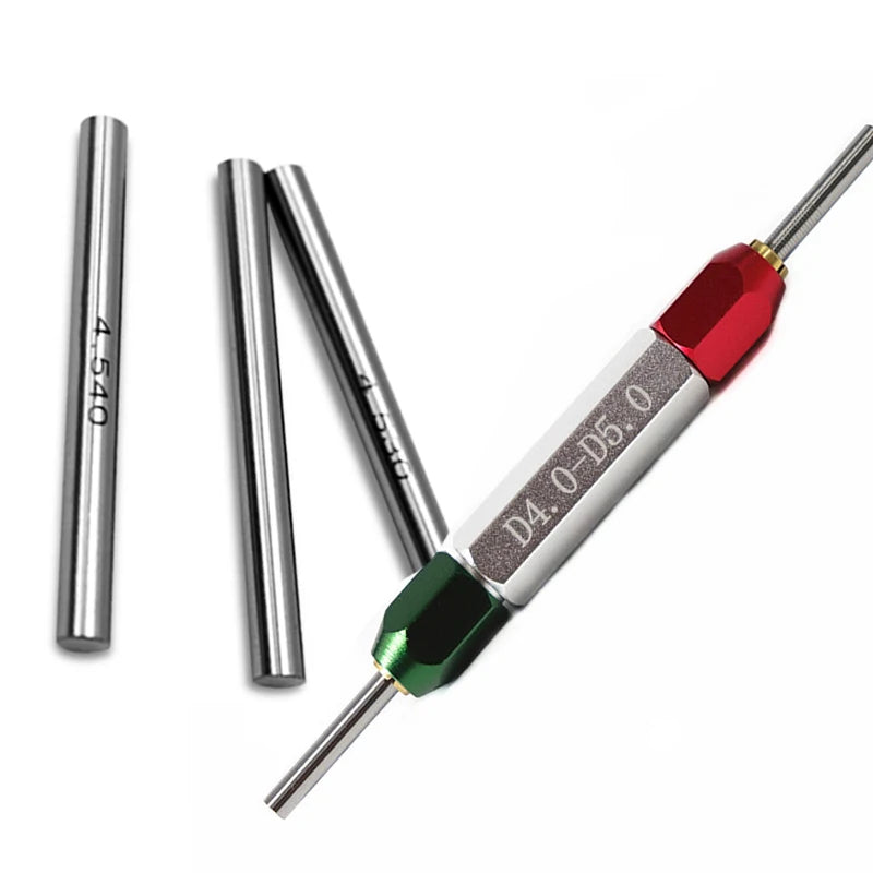 1pcs 0.1-0.49mm 0.5-5.99mm 6-9.99mm 20.0mm Cylindrical Pin Gauge Smooth Plug Gauge Hole Gauge Handle Step Pin Gage Holder Tools