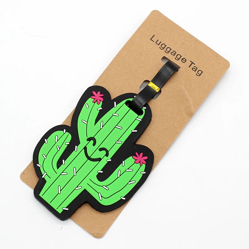Creative Luggage Tag Travel Accessories Silica Gel Suitcase ID Address Holder Baggage Boarding Tag Portable Label Bags Pendant