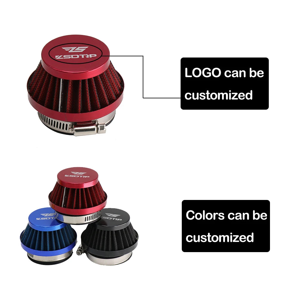 ZSDTRP 32 35 38 42 45 48 55mm 60mm Steel Air Filter For 2 Stroke Engine PWK 21/24/26/28/30mm PE28 PE30 Carburetor  ATV UTV Quad