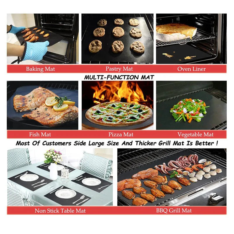 Non-stick Barbecue Mat Heat-Resistant Reusable BBQ Baking Pad Covers Foil Oilpaper BBQ Liner For Party Grill Mat Tools New