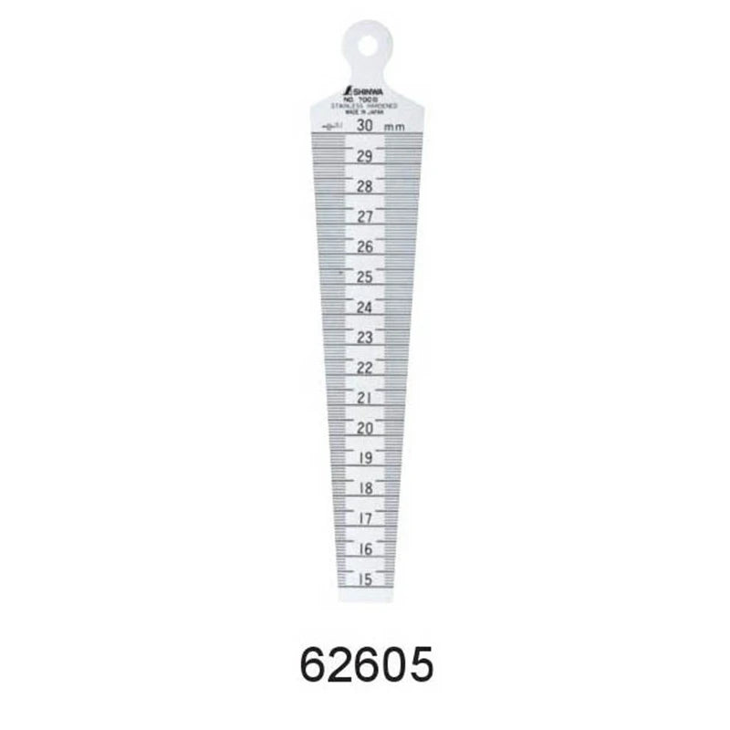 SHINWA Penguin Taper Gauge Hole Ruler Wedge Feeler Inner Diameter Gap Dimension Measuring Tool 62600-62620 1PCS