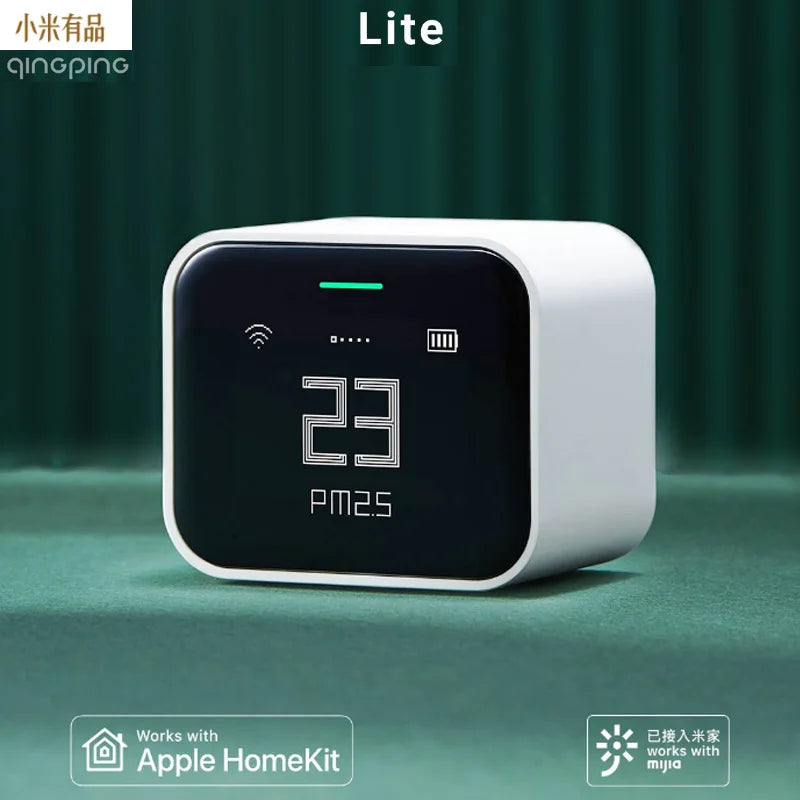 Youpin Qingping Air Detector Lite Retina Touch IPS Screen Touch Operation pm2.5 Mihome APP Control Air Monitor work with Homekit
