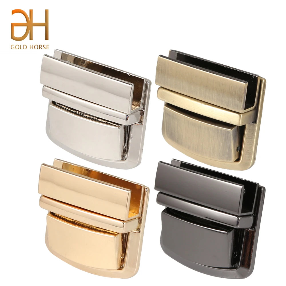 Metal Rectangle Press Lock Bag Case Buckle Clasp for Handbags Shoulder Bags Purse Women Diy Bag Accessories