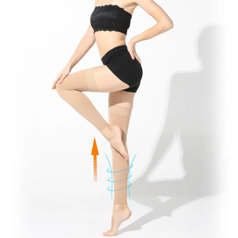 1 Pair 23-32mmHg Elastic Nursing Compression Stocking Unisex Medical Class 2 Pressure Stockings Sleep Feet Varicose Vein Socks