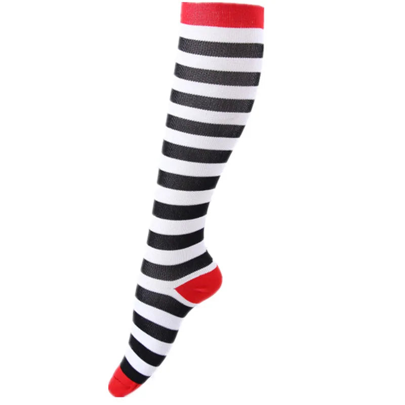50 Style Antifatigue Unisex Compression Socks Fit for Nurses Flight Travel Medical Varicose Veins Leg Relief Pain Knee Stockings