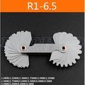 Radius template R gauge R1-6.5 7-14.5 15-25 26-80 radius gage plate fillet gaug External Internal Concave Convex Measuring tools