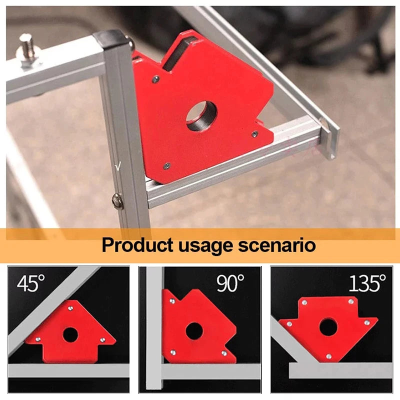 25/50/75 LBS Soldering Locator Strong Magnet Welding Magnetic Holder 3 Angle Arrow Welder Positioner Welding Tool
