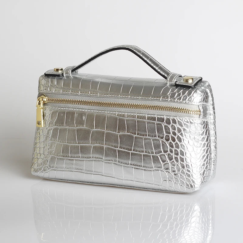XMESSUN Crocodile Pattern Makeup Bags for Women 2026 Trendy Bag Clutch Bag Luxury High Quality Handbag Designer Handbag Purse