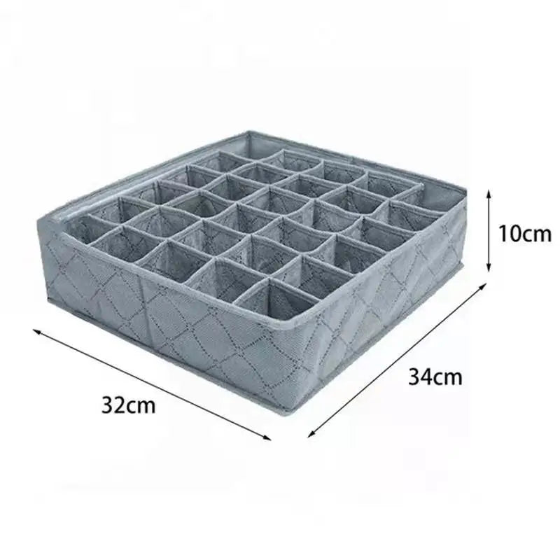 30 Grids Foldable Underwear Drawer Organizers Storage Dividers Closet Organizer Storage Box  for Clothes Bras Scarves Ties Socks