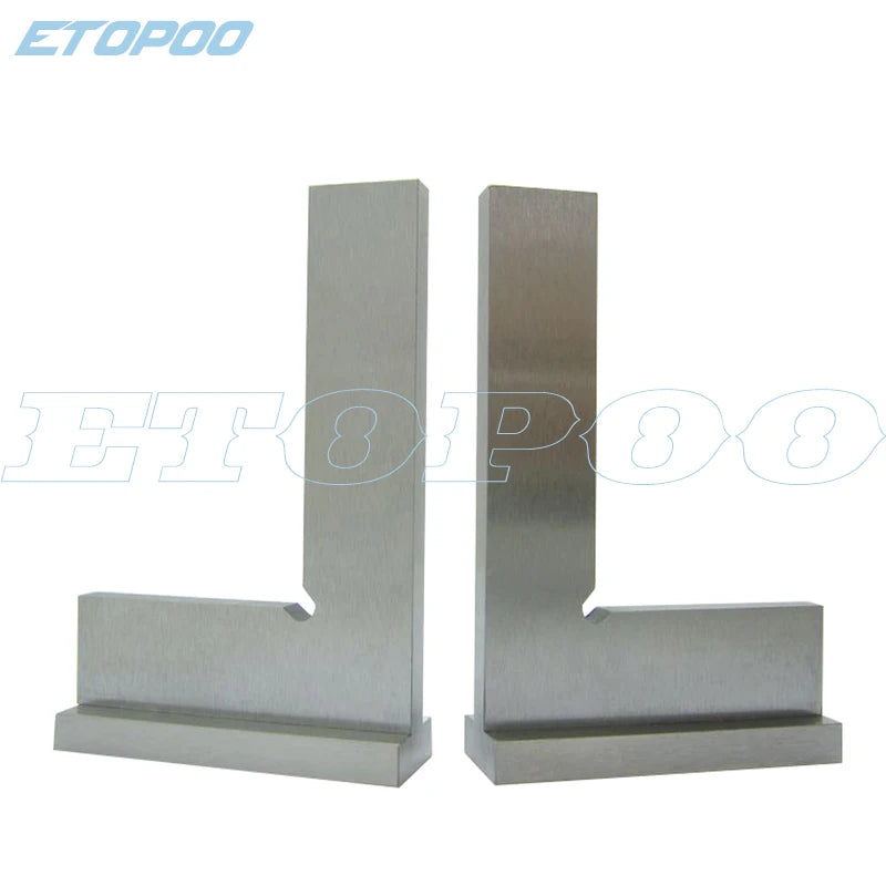 ETOPOO Measuring Tools DIN875/2 Standard With Stop Stainless Steel 90 Degree Miter Angle Corner Ruler Wide Base Gauge
