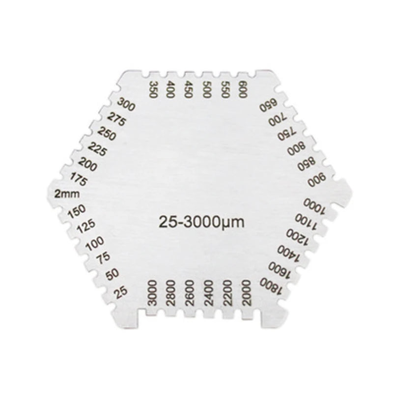 3 Model Metal Welding Gauge Wire Thickness Gauge & Round Dual-Sided Metal Sheet Gauge & 25-3000um Wet Film Comb America Standard