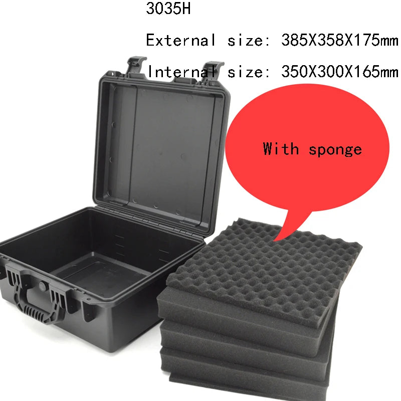 ABS Plastic Safety Equipment Tool Box Waterproof Sealed ToolBox Impact Resistant Tool Case Suitcase with Pre-cut Sponge