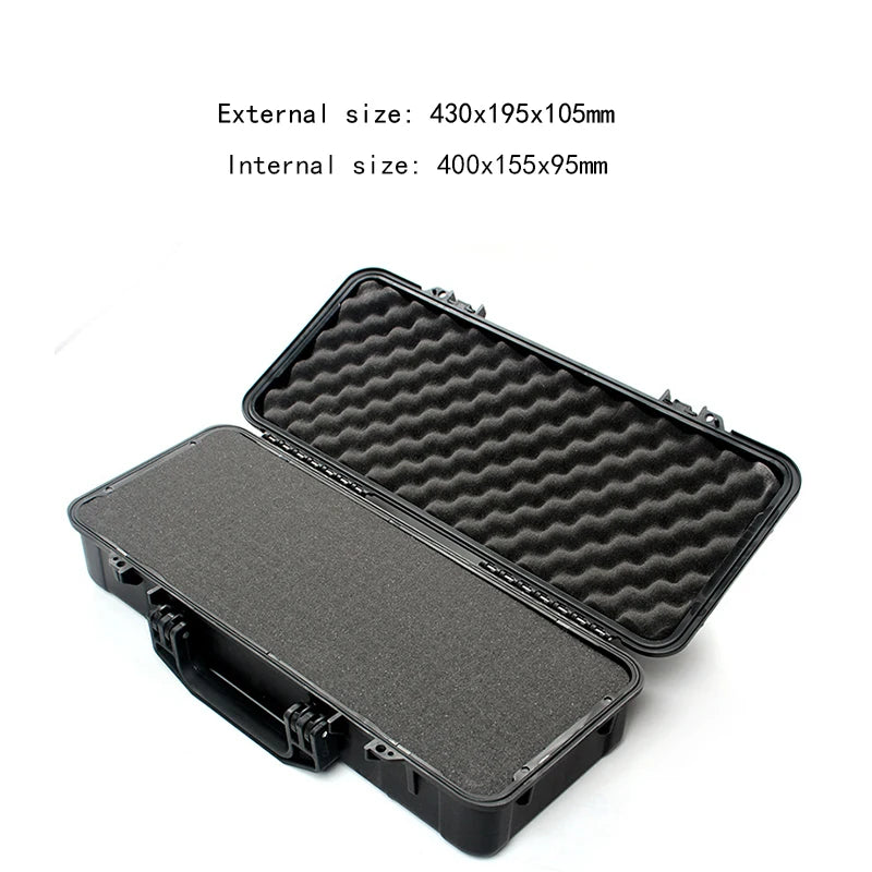 Waterproof Safety Case ABS plastic ToolBox Outdoor Sealed Safety tool Box Equipment instrument Tool Case shockproof