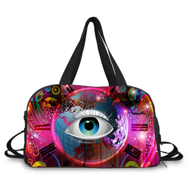 Duffel Bag Travel Bag Colorful Parrot Lizard Cabrite Print for Men Women Valise Sport Gym Bag