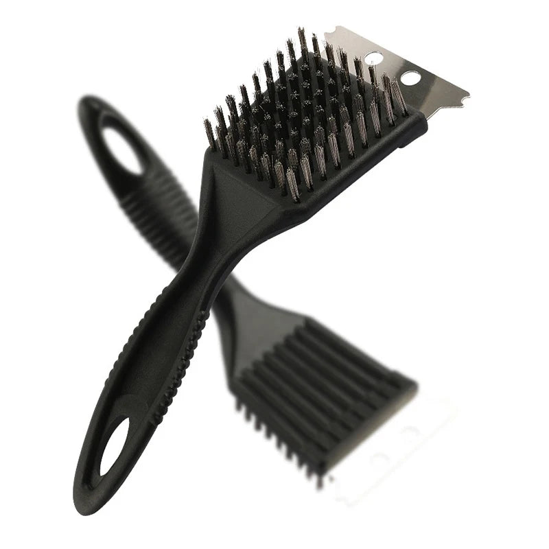 WIKHOSTAR Stainless Steel Wire Cleaning Brush Barbecue Grill Brush Non-stick BBQ Brush Outdoor Home BBQ Accessories Tools