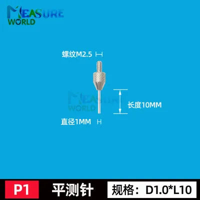 M2.5 Thread 1mm Needle Diameter Dial Test Indicator Contact Point D1 D2 10mm 20mm 30mm 40mm 50mm Length Measuring Gauging Tools
