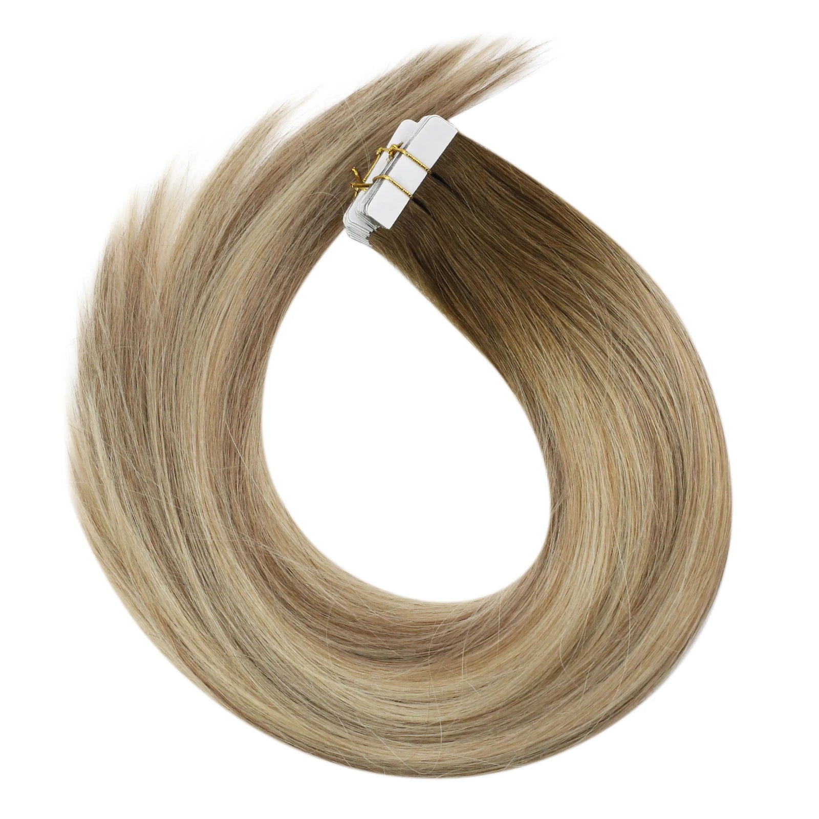 VeSunny Tape in Hair Extensions Human Hair Seamless Skin Weft Hair Extensions Double Sided Balayage Hair Color Adhesive Silky