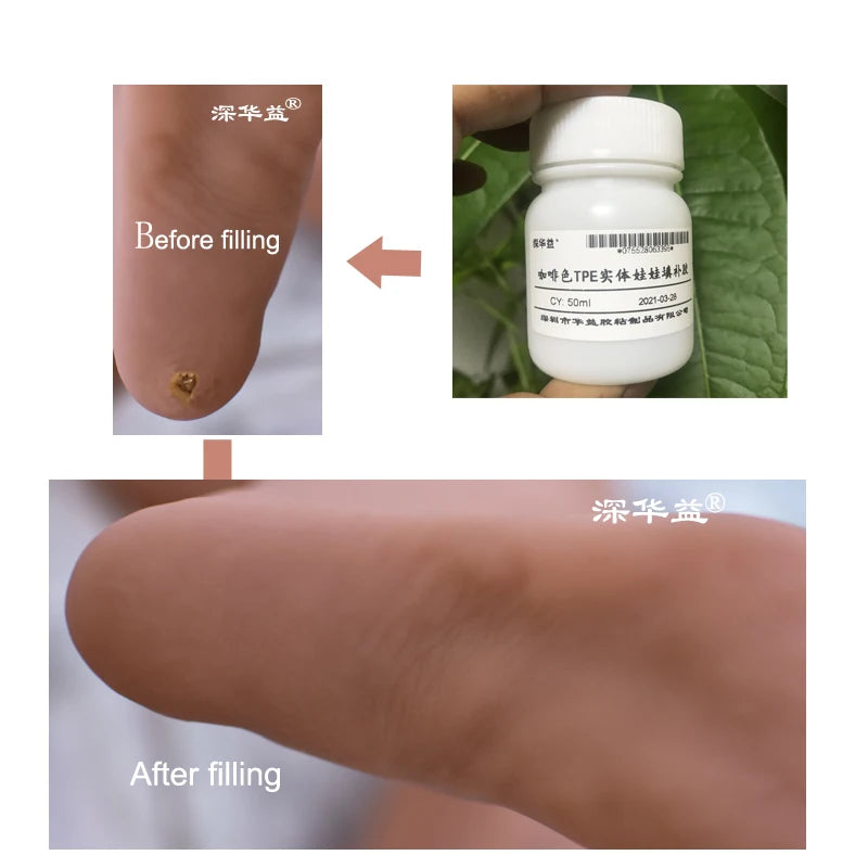 TPE Doll Filling Glue Fills Skin Gaps And Softens After Wheat Brown Drying