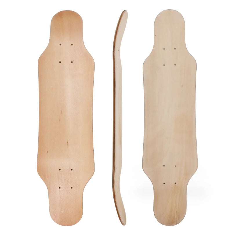 7-9 Layers Maple Skateboard Deck Double Rocker Mini Cruiser Dance Skateboards Natural Maple Wood Skate Board High elasticity