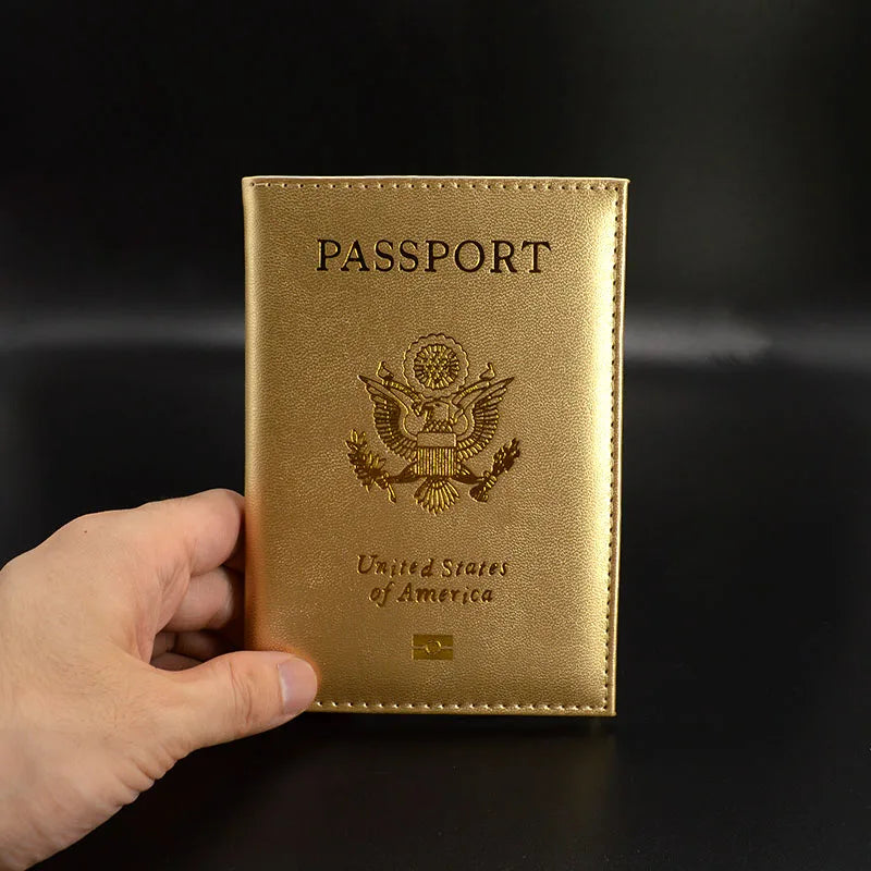 Travel Essentials USA Passport Cover Woman Cute Pink Personalized Passport Holder designer Travel Passport Case Pouch