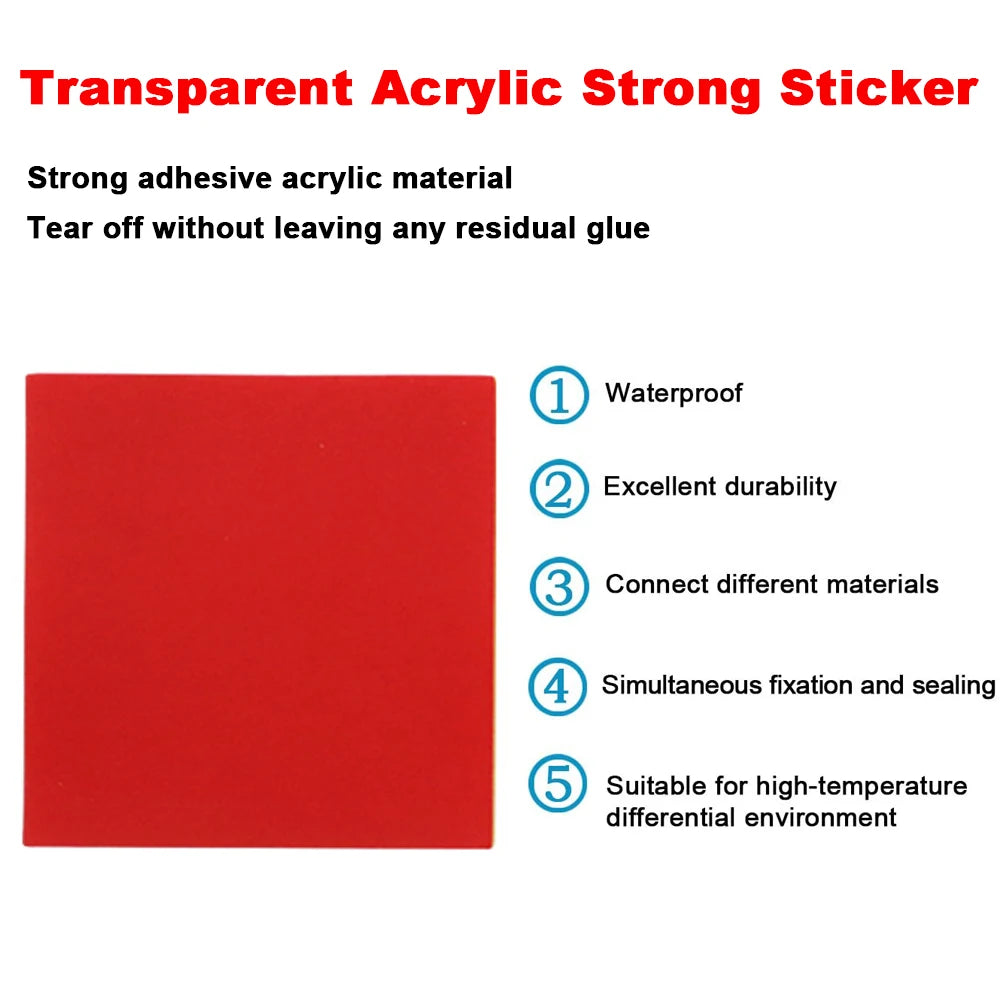 10-100pcs Transparent Acrylic Double Sided Tape Pads Waterproof No Trace Super Strong Self Adhesive Stickers for Car Home