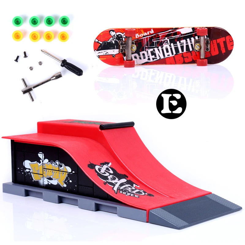 Finger Skateboards Skate Set Toy Skate Park Ramp Set Parts for Tech Practice Deck Funny Interior Extreme Sport Fingers Training