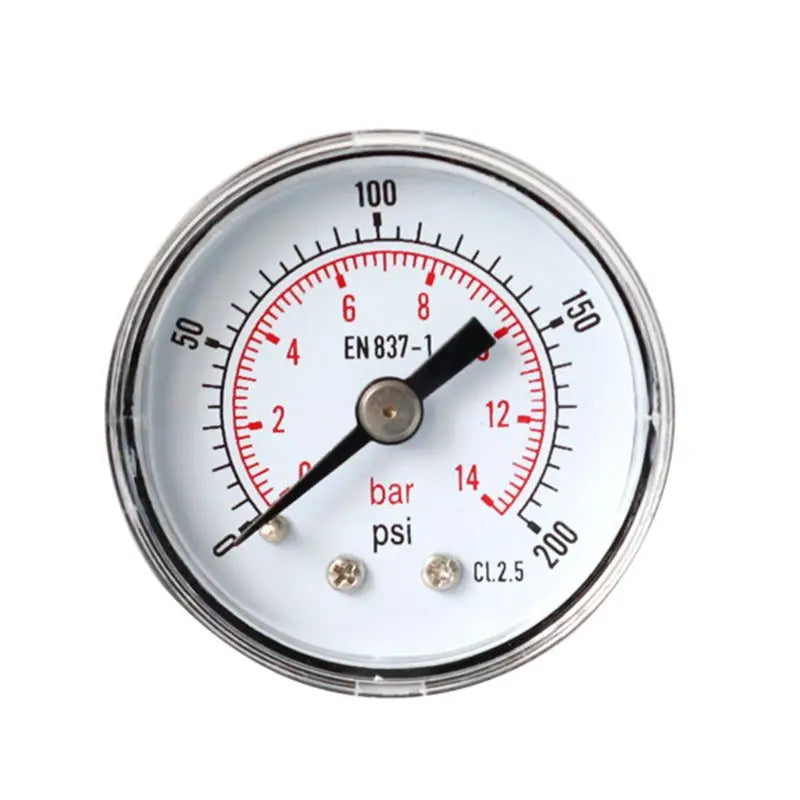 Pressure Gauge 40mm 1/8 BSPT Rear Back 15-300 PSI & Bar for  Air Gas Wate Fuel