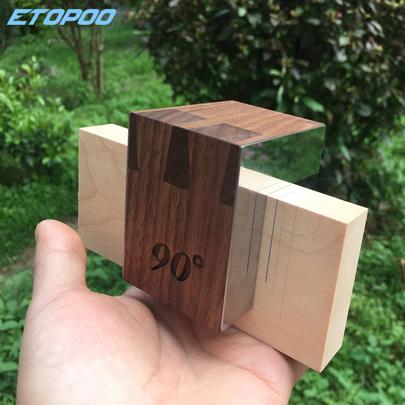 90degree Japanese Black walnut Dovetail Saw Guide Dovetail Jig Marker Wood Joints Gauge Magnetic Hand Cut Saw Guide