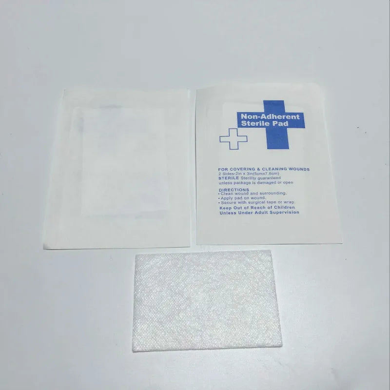 HOT 50pcs/lot Gauze Pad 100% Cotton first aid Kit Waterproof Wound Dressing Sterile Medical Gauze Pad Home Wound Care Supplies