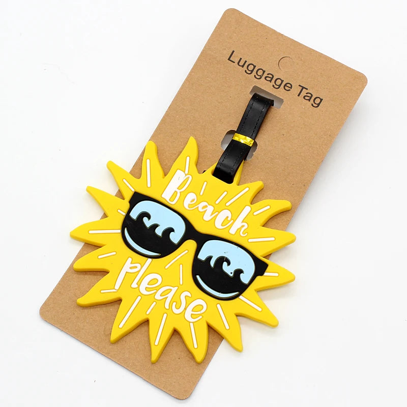Creative Luggage Tag Travel Accessories Silica Gel Suitcase ID Address Holder Baggage Boarding Tag Portable Label Bags Pendant