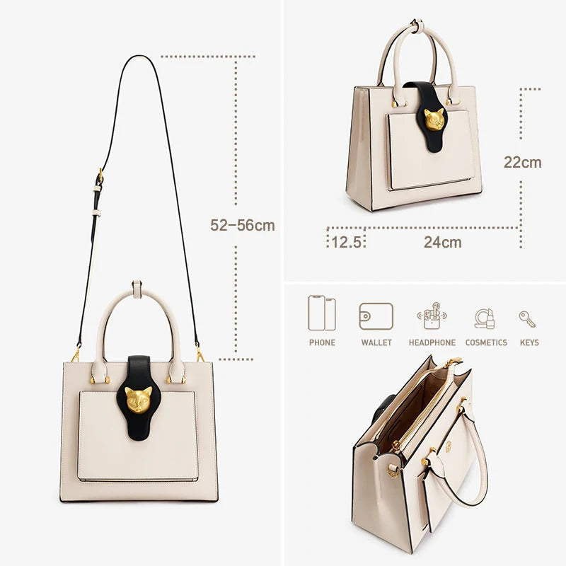 BAFELLI WOMEN'S BAGS NEW 2026 CELEBRITY FASHION CAT HANDBAG CROSSBODY SHOULDER FEMALE LEATHER DESIGNER STYLISH LUXURY PURSE