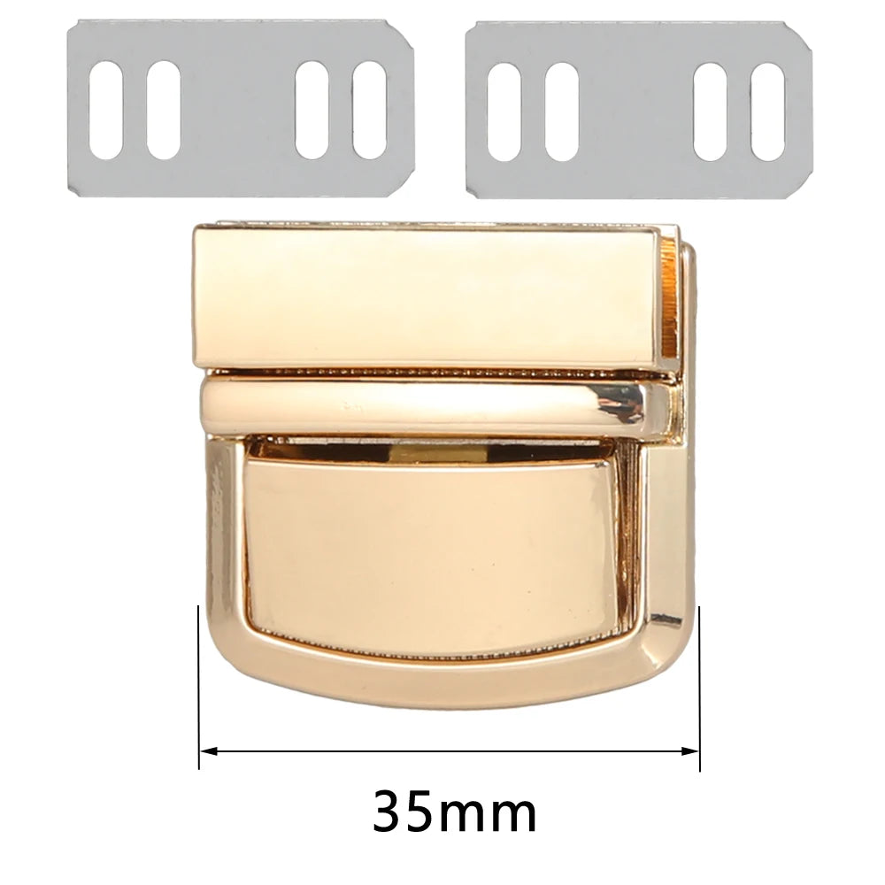Metal Rectangle Press Lock Bag Case Buckle Clasp for Handbags Shoulder Bags Purse Women Diy Bag Accessories