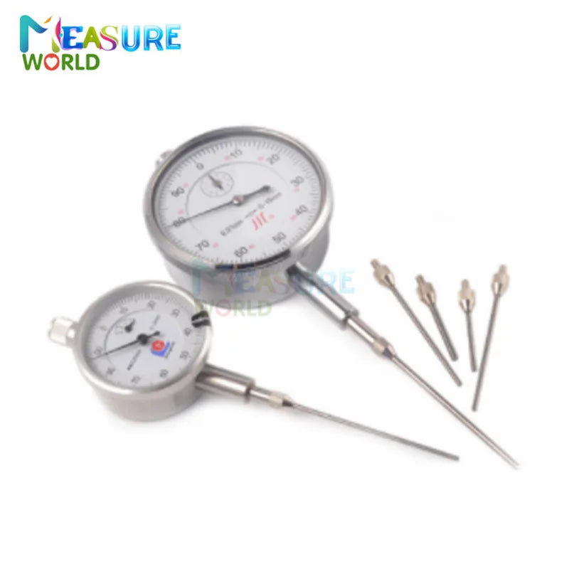 M2.5 Thread 1mm Needle Diameter Dial Test Indicator Contact Point D1 D2 10mm 20mm 30mm 40mm 50mm Length Measuring Gauging Tools