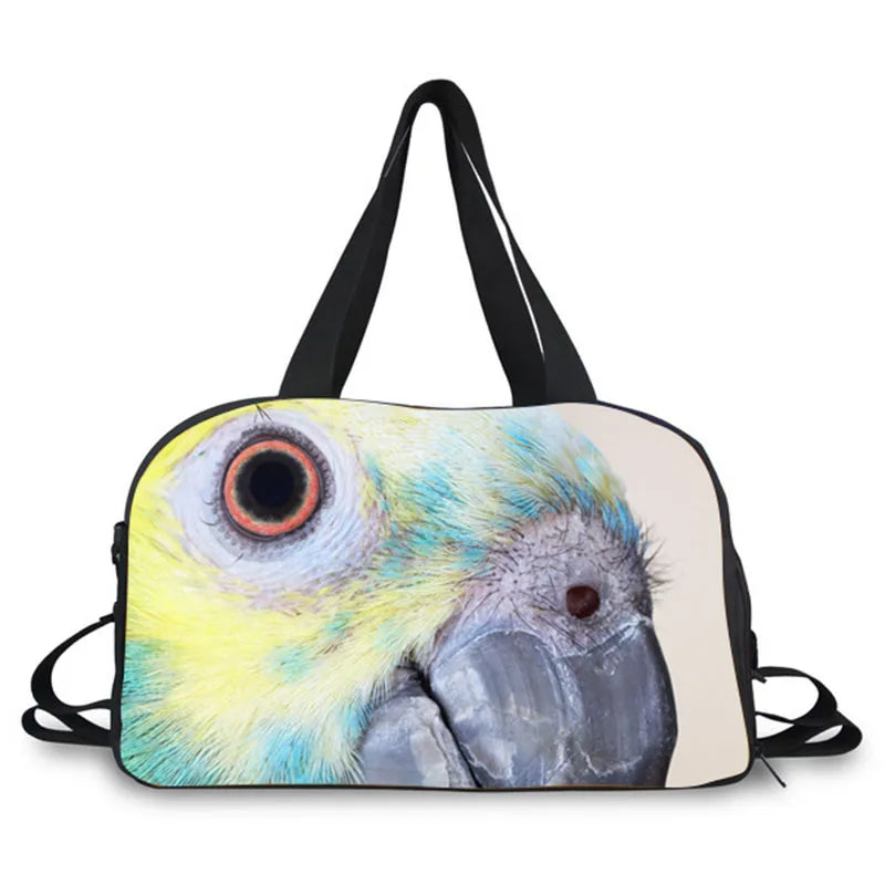 Duffel Bag Travel Bag Colorful Parrot Lizard Cabrite Print for Men Women Valise Sport Gym Bag