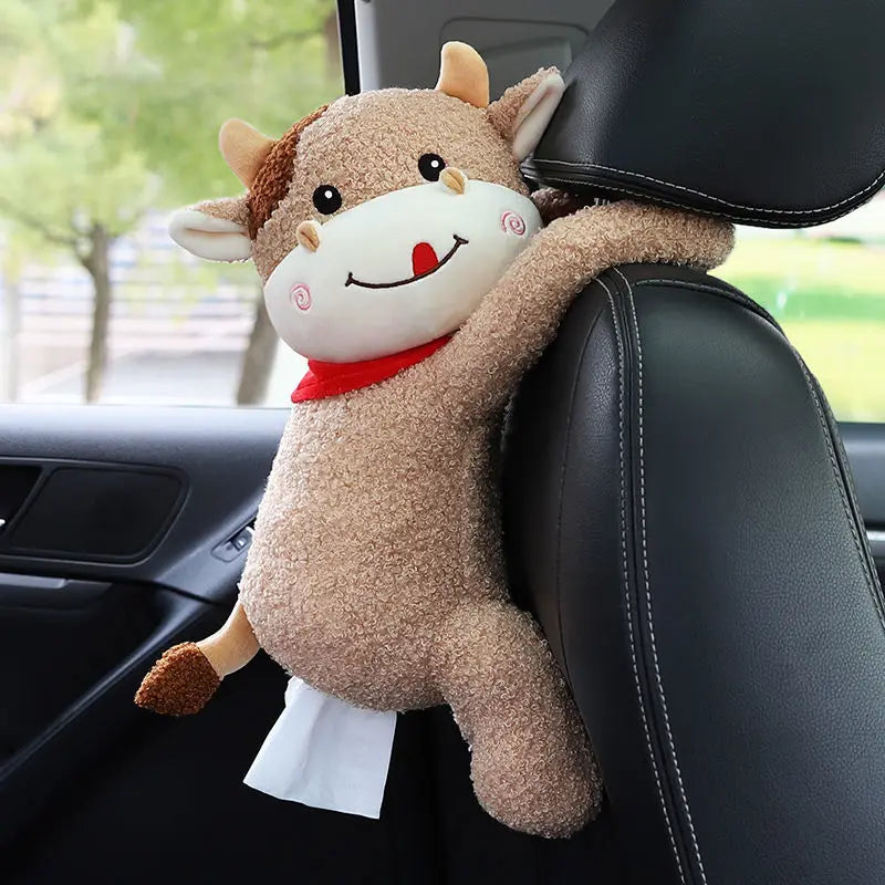 Creative Car Tissue Box Car Hanging Car Armrest Box Drawer Box Cover Cute Car Interior Decoration Products Daquan