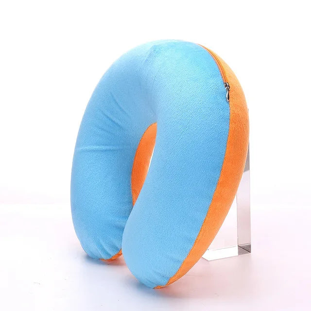 Sale 1PC Headrest Soft U Shaped Cushion Air Flight Inflatable Pillows Car Nursing Cushion Travel Pillow Support Neck