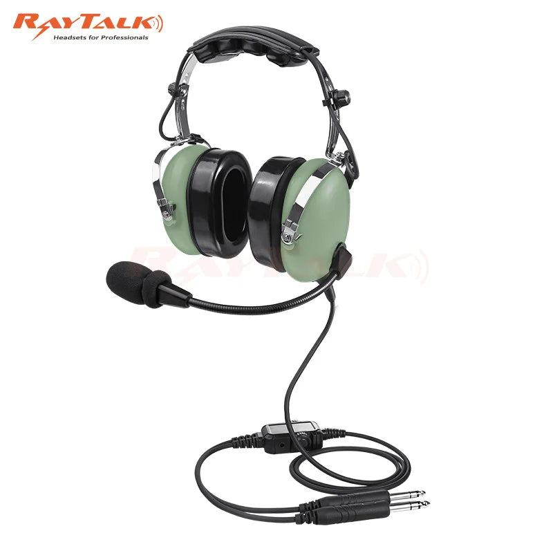 Aviation Headset for Pilots Include Headset Bag, Noise Cancelling Mic, GA Dual Plug, MP3 Stereo Support, Soft Ear Pad, Free ship
