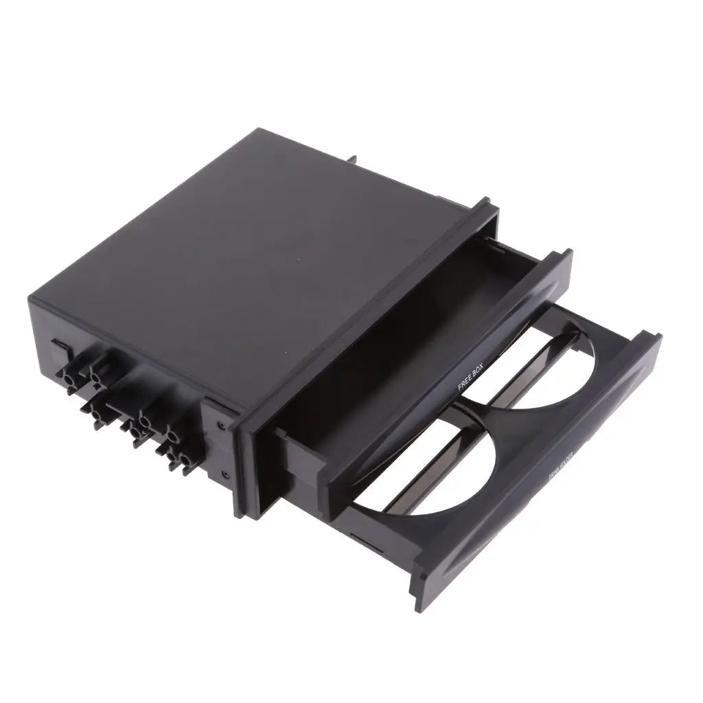 Double/Single Level Universal Car Truck Din Radio Pocket Drink-Cup Holder Storage Box Drink-Cup Holder Durable Accessories