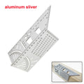 Aluminum Alloy 3D Mitre Angle Measuring Ruler 45 90 Degree Square Woodworking Angle Ruler Multifunctional Marking Gauge Tool