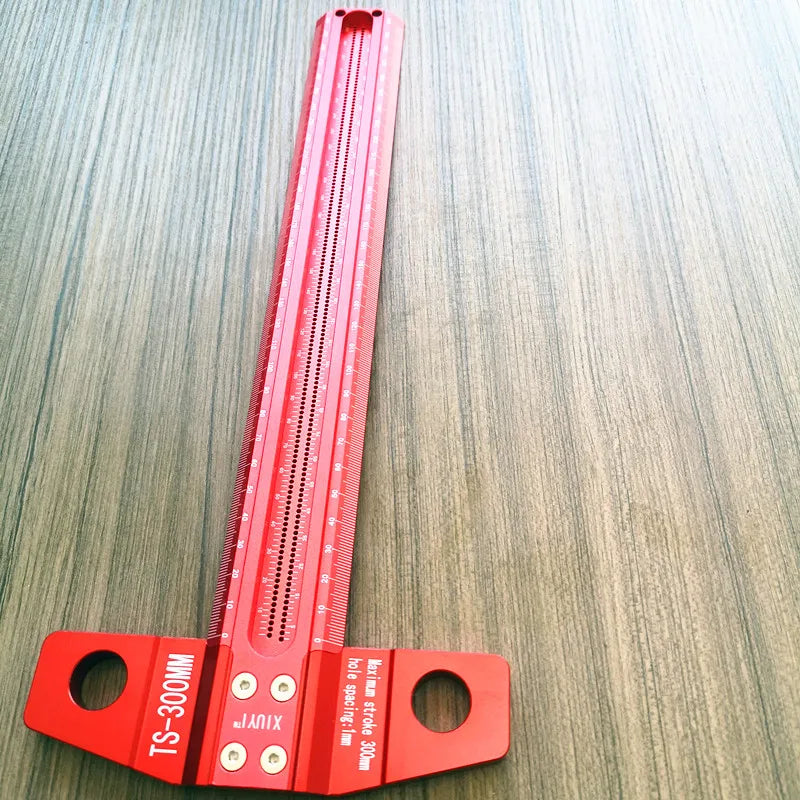 Woodworking Scribe 60-600mm T-type Ruler Scribing Ruler Aluminum Alloy Line Drawing Marking Gauge DIY Measuring Tools